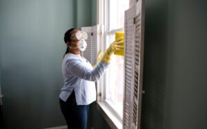 Commercial Window Film for Office Buildings | Proferred Film Solutions Window film installation in progress on a commercial office building window in Toronto
